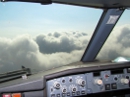 Boeing 737 cloud skimming (flying through clouds)
